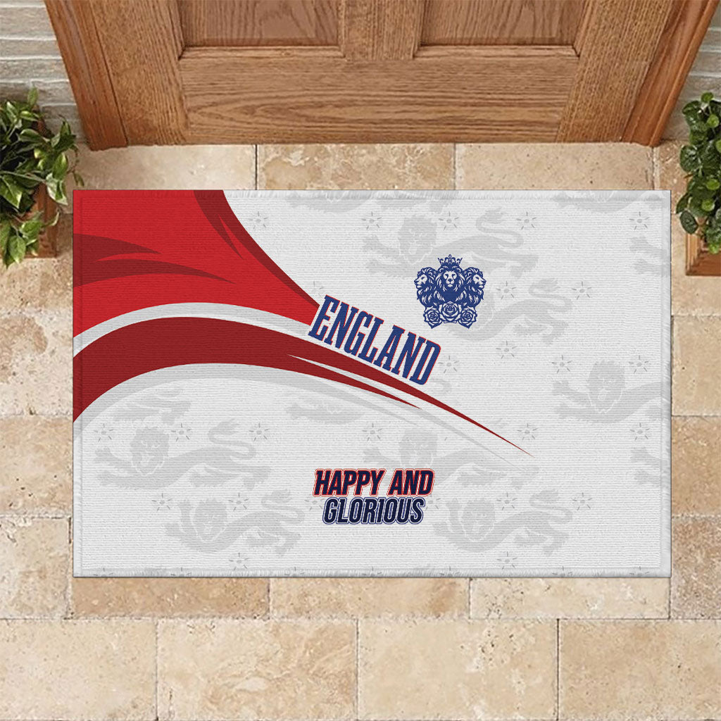 England Football WC2026 Rubber Doormat Three Lions - Happy And Glorious