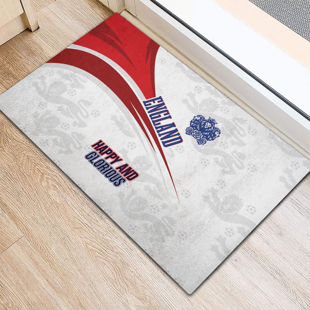 England Football WC2026 Rubber Doormat Three Lions - Happy And Glorious
