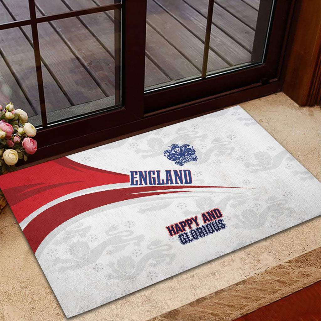 England Football WC2026 Rubber Doormat Three Lions - Happy And Glorious