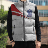 England Football WC2026 Custom Sleeveless Puffer Jacket Three Lions - Happy And Glorious
