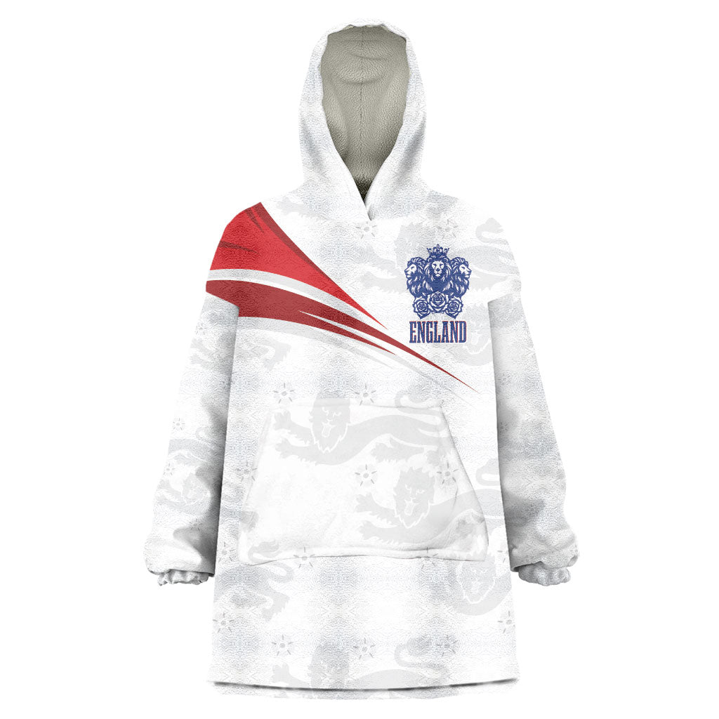England Football WC2026 Custom Wearable Blanket Hoodie Three Lions - Happy And Glorious