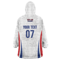 England Football WC2026 Custom Wearable Blanket Hoodie Three Lions - Happy And Glorious