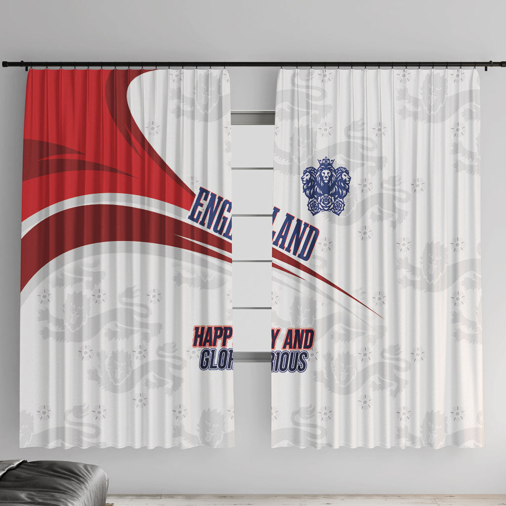 England Football WC2026 Window Curtain Three Lions - Happy And Glorious