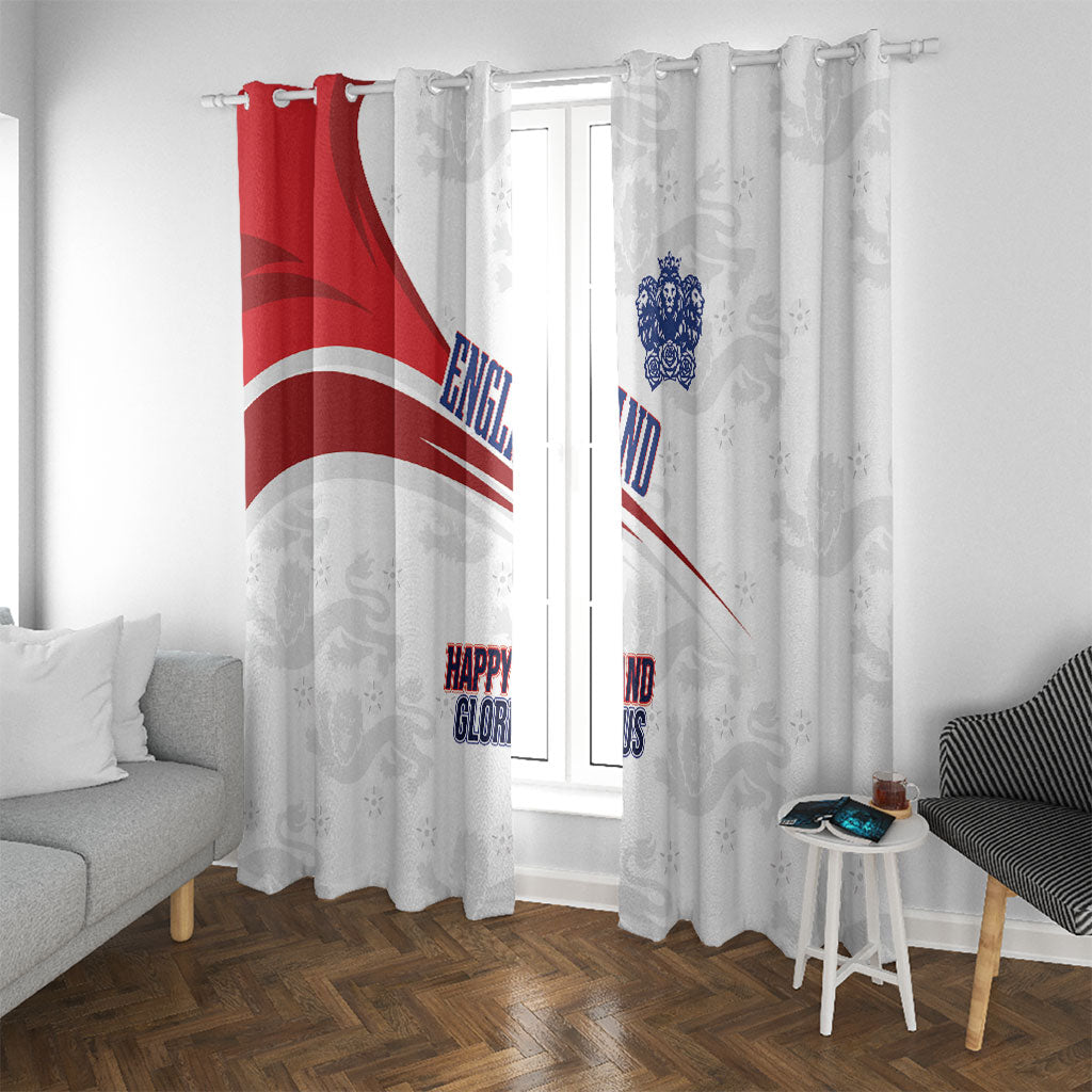 England Football WC2026 Window Curtain Three Lions - Happy And Glorious