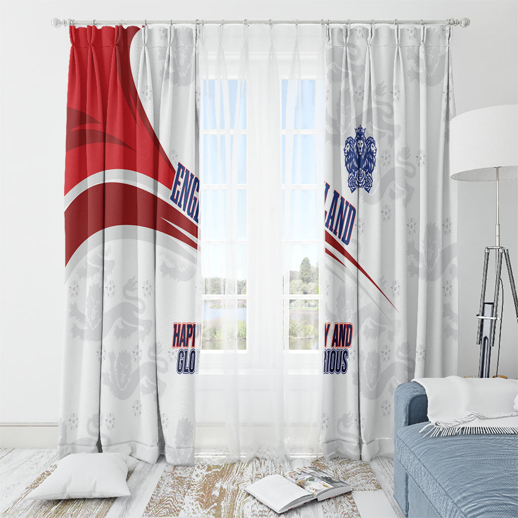 England Football WC2026 Window Curtain Three Lions - Happy And Glorious