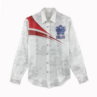 England Football WC2026 Custom Women Casual Shirt Three Lions - Happy And Glorious