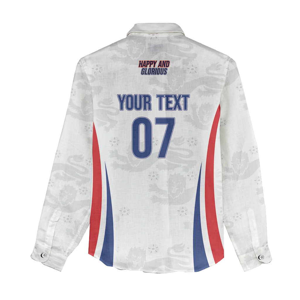 England Football WC2026 Custom Women Casual Shirt Three Lions - Happy And Glorious