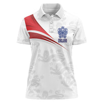 England Football WC2026 Custom Women Polo Shirt Three Lions - Happy And Glorious
