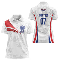 England Football WC2026 Custom Women Polo Shirt Three Lions - Happy And Glorious
