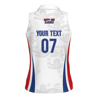 England Football WC2026 Custom Women Sleeveless Polo Shirt Three Lions - Happy And Glorious
