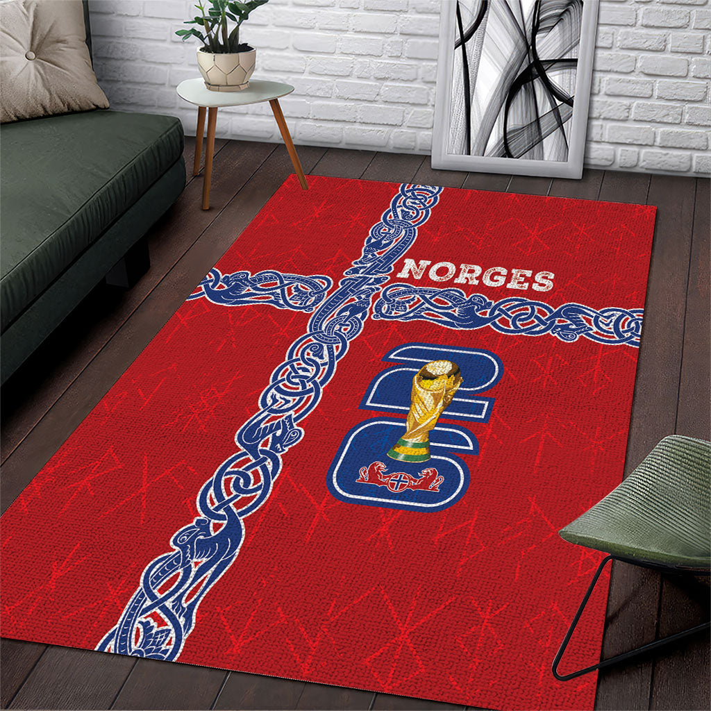 Norway Football WC2026 Area Rug Norges Landslaget Vikings