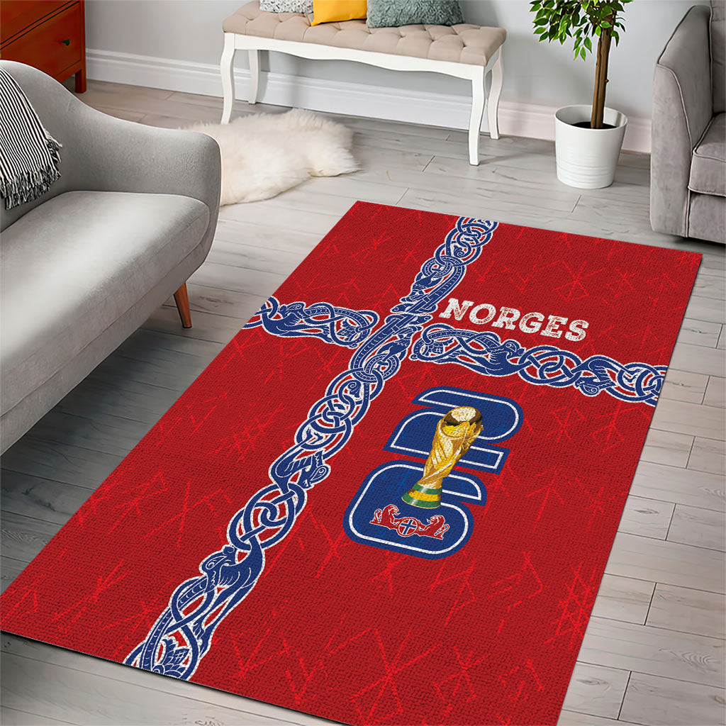Norway Football WC2026 Area Rug Norges Landslaget Vikings