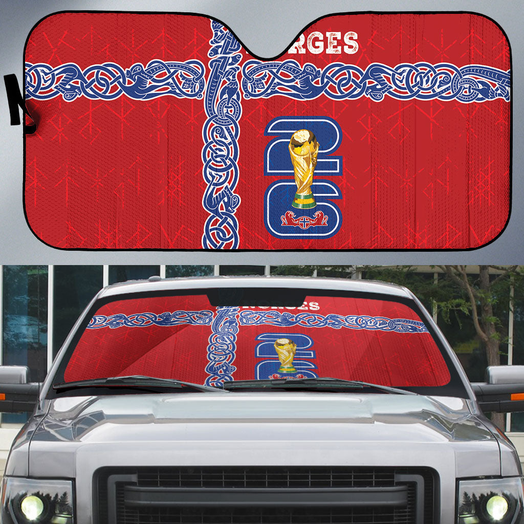 Norway Football WC2026 Auto Sun Shade Norges Landslaget Vikings
