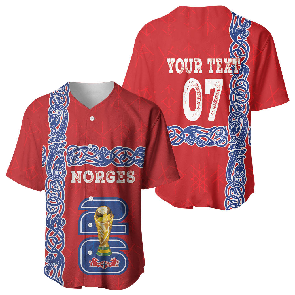 Norway Football WC2026 Custom Baseball Jersey Norges Landslaget Vikings