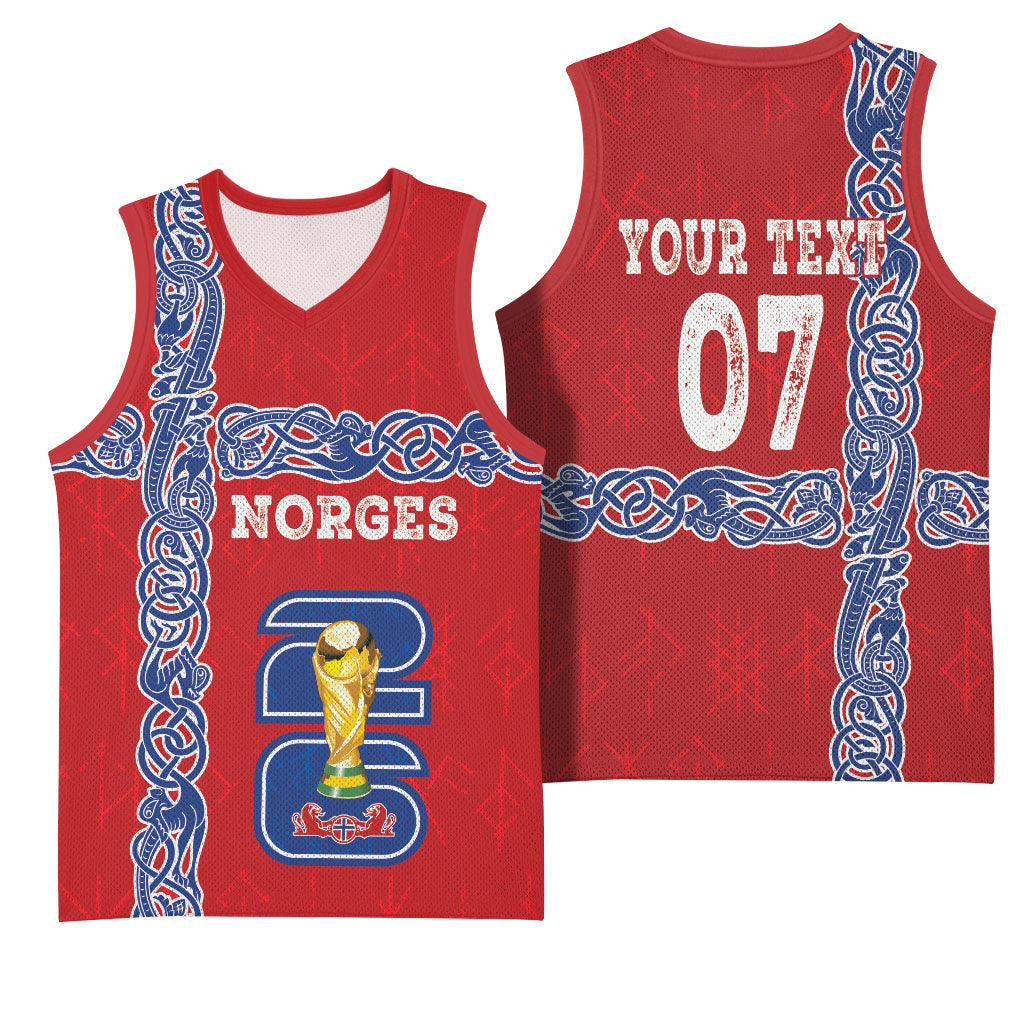 Norway Football WC2026 Custom Basketball Jersey Norges Landslaget Vikings