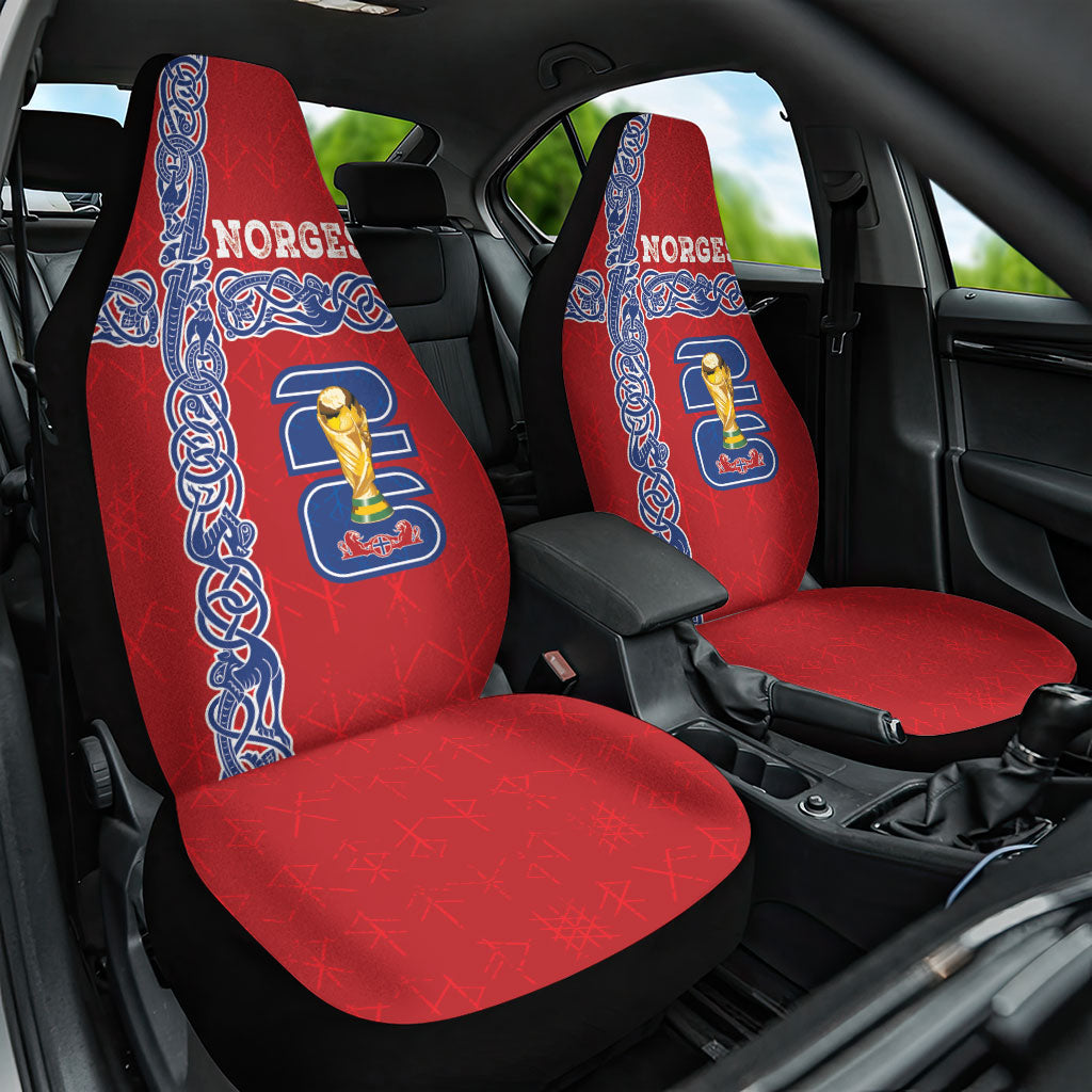 Norway Football WC2026 Car Seat Cover Norges Landslaget Vikings