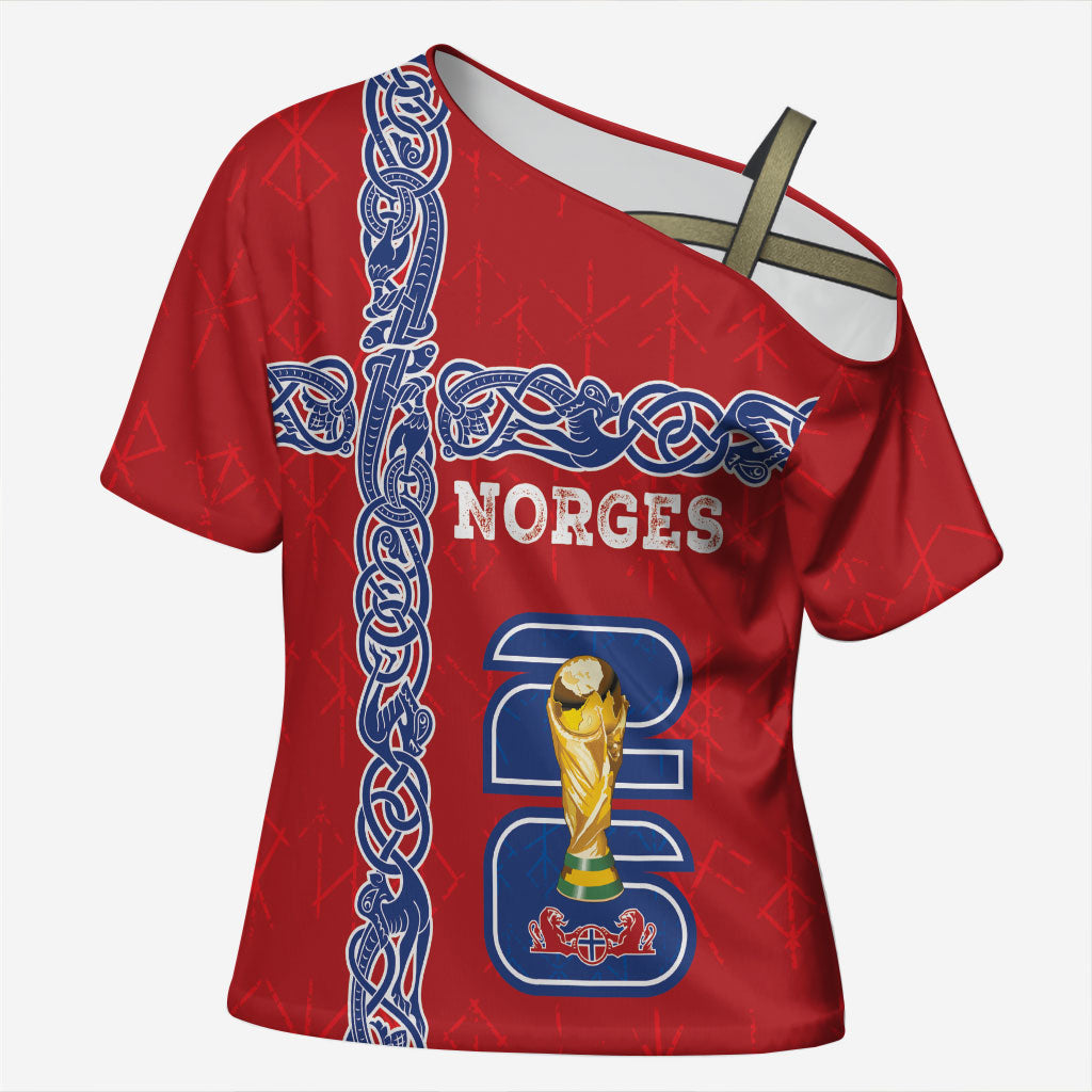 Norway Football WC2026 Custom Cross Shoulder Shirt Norges Landslaget Vikings
