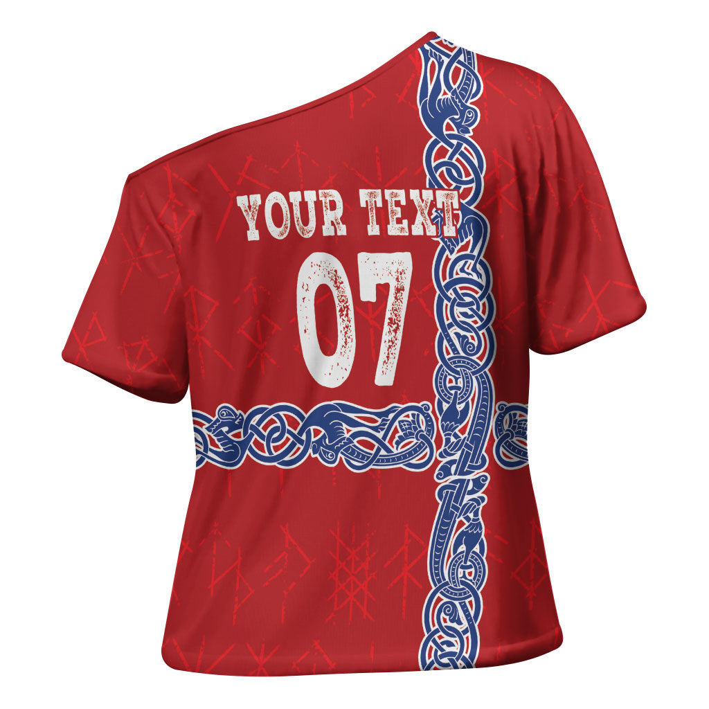 Norway Football WC2026 Custom Cross Shoulder Shirt Norges Landslaget Vikings