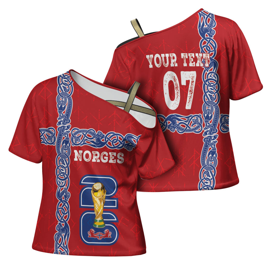 Norway Football WC2026 Custom Cross Shoulder Shirt Norges Landslaget Vikings