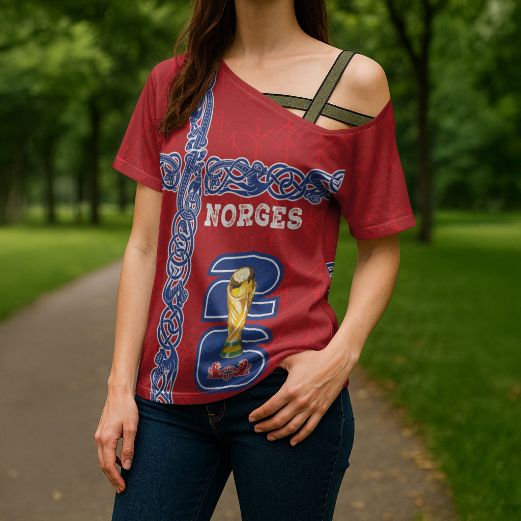 Norway Football WC2026 Custom Cross Shoulder Shirt Norges Landslaget Vikings