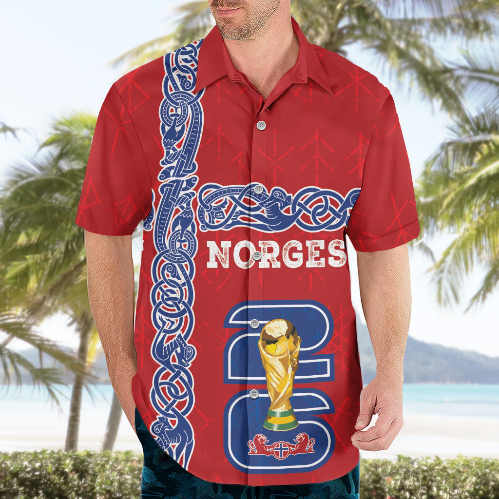 Norway Football WC2026 Custom Hawaiian Shirt Norges Landslaget Vikings