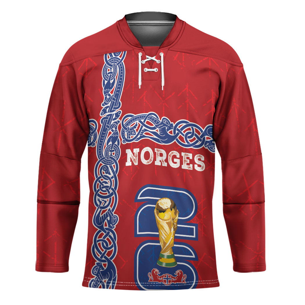 Norway Football WC2026 Custom Hockey Jersey Norges Landslaget Vikings