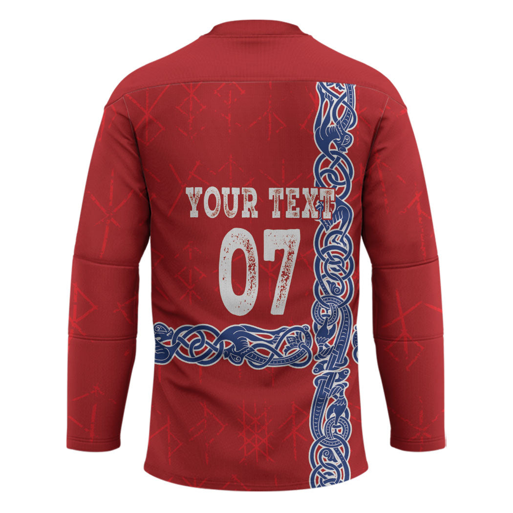 Norway Football WC2026 Custom Hockey Jersey Norges Landslaget Vikings