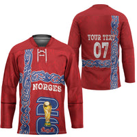 Norway Football WC2026 Custom Hockey Jersey Norges Landslaget Vikings