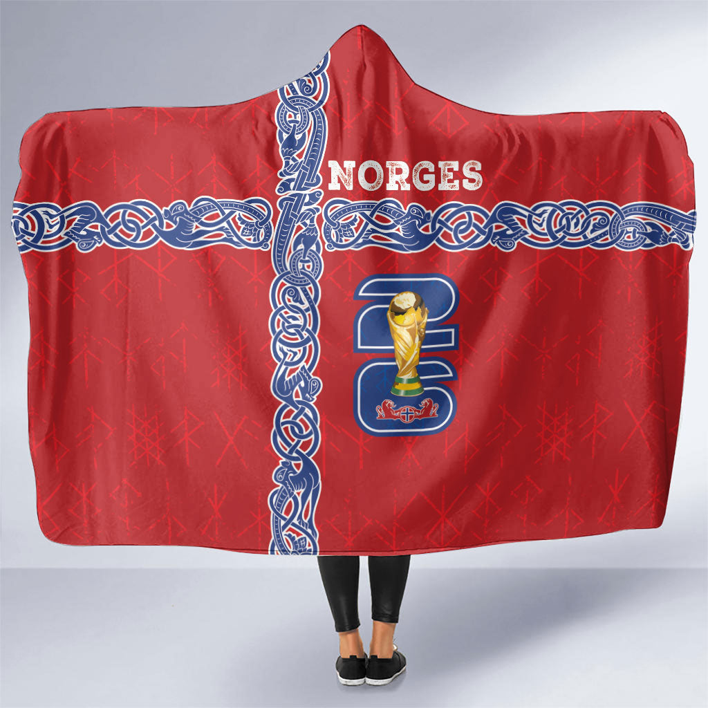 Norway Football WC2026 Hooded Blanket Norges Landslaget Vikings