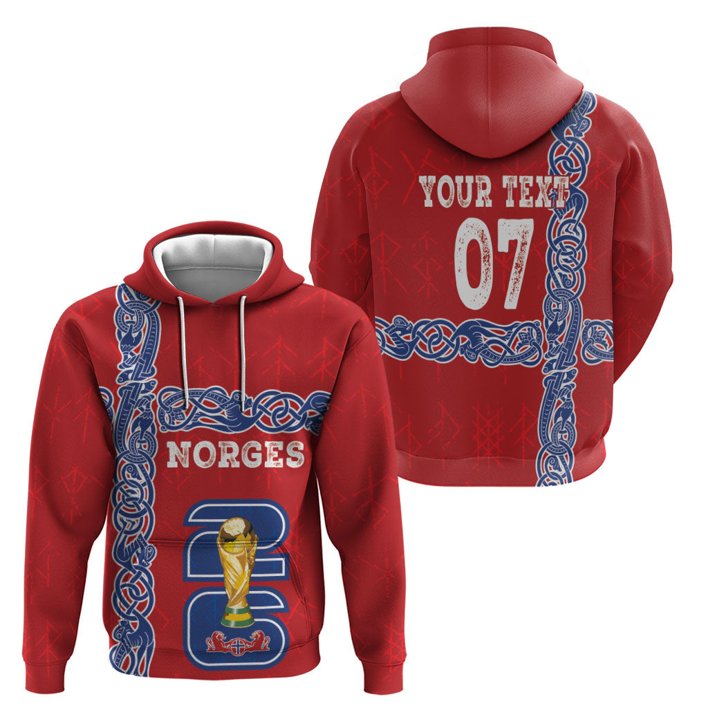 Norway Football WC2026 Custom Hoodie Norges Landslaget Vikings