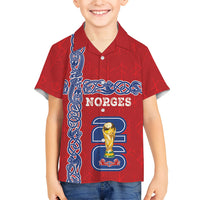 Norway Football WC2026 Custom Kid Hawaiian Shirt Norges Landslaget Vikings