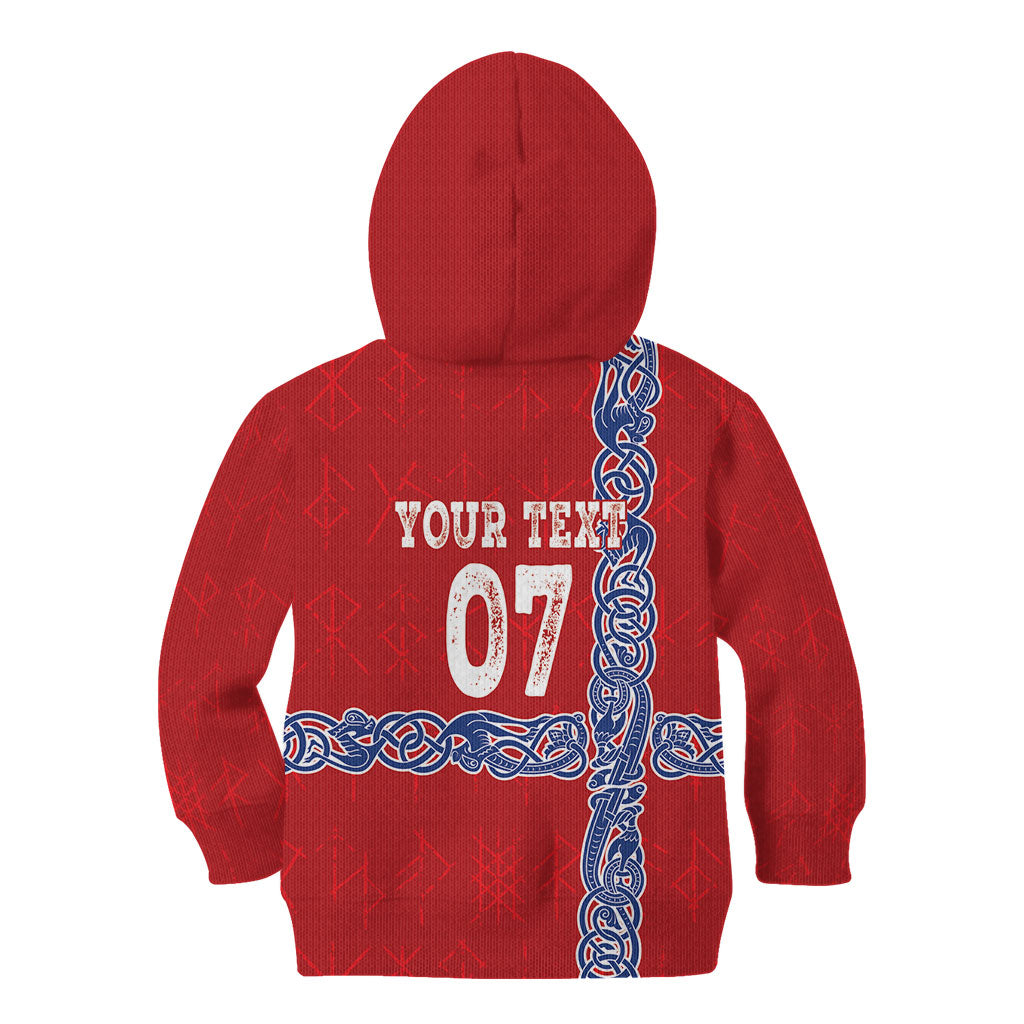 Norway Football WC2026 Custom Kid Hoodie Norges Landslaget Vikings