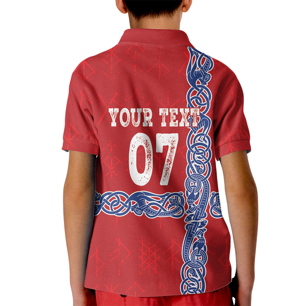 Norway Football WC2026 Custom Kid Polo Shirt Norges Landslaget Vikings