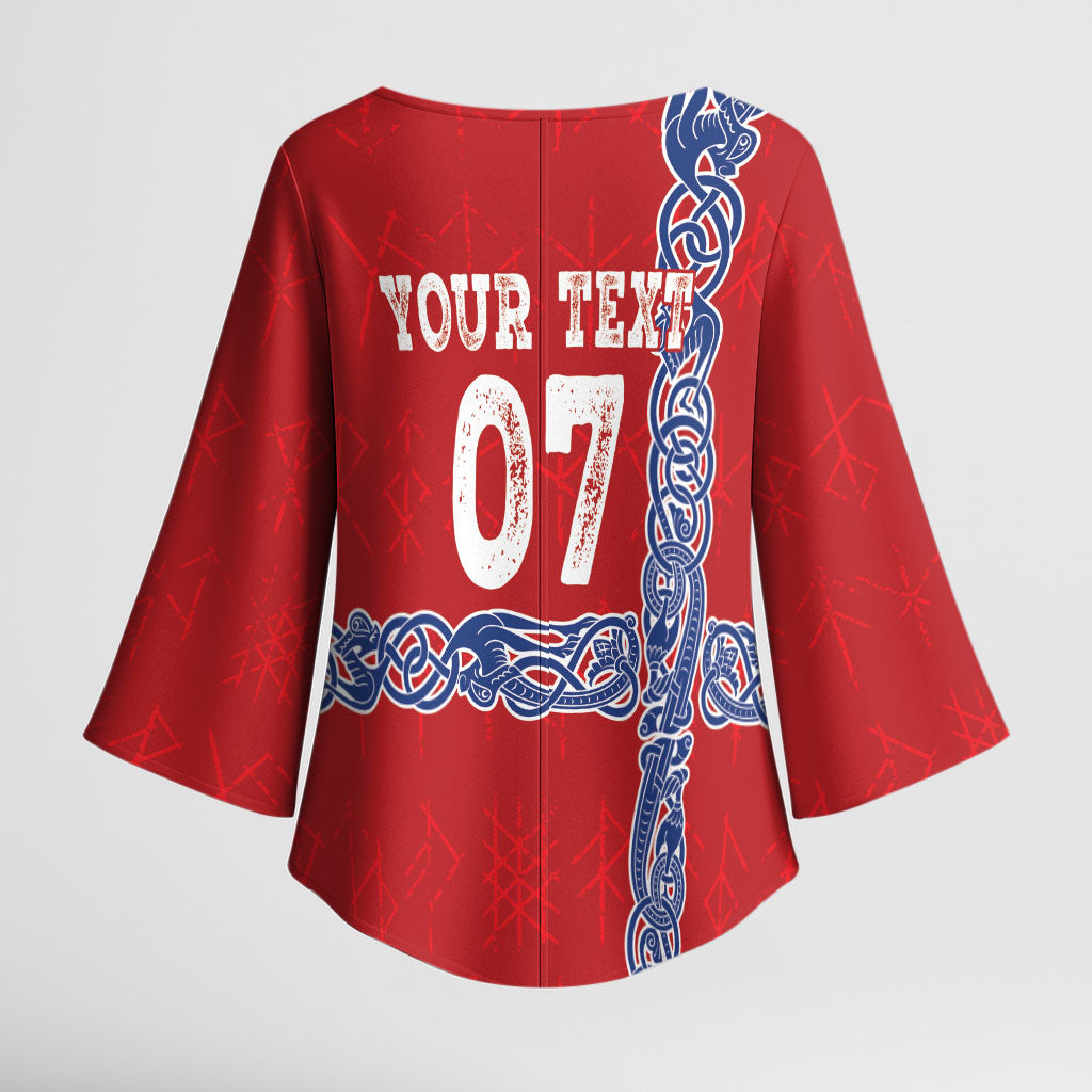 Norway Football WC2026 Custom Kimono Sleeve Blouse Norges Landslaget Vikings