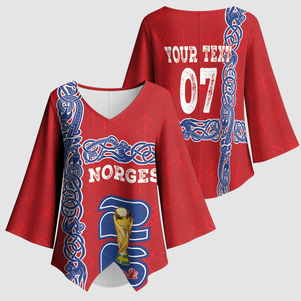 Norway Football WC2026 Custom Kimono Sleeve Blouse Norges Landslaget Vikings