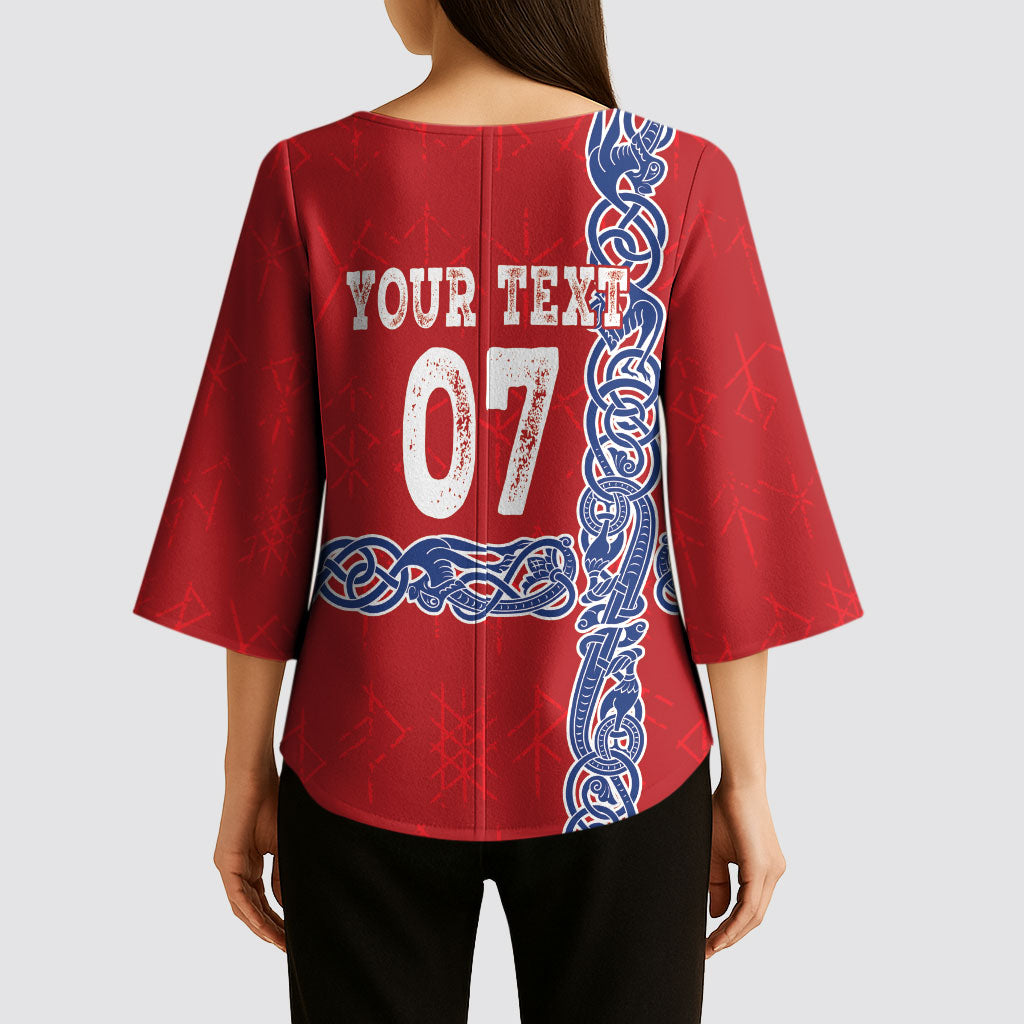 Norway Football WC2026 Custom Kimono Sleeve Blouse Norges Landslaget Vikings