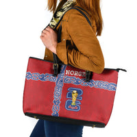 Norway Football WC2026 Leather Tote Bag Norges Landslaget Vikings