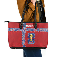 Norway Football WC2026 Leather Tote Bag Norges Landslaget Vikings