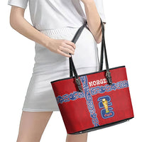 Norway Football WC2026 Leather Tote Bag Norges Landslaget Vikings