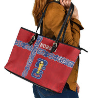 Norway Football WC2026 Leather Tote Bag Norges Landslaget Vikings