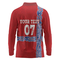 Norway Football WC2026 Custom Long Sleeve Polo Shirt Norges Landslaget Vikings