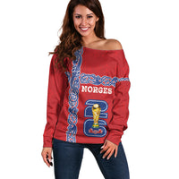 Norway Football WC2026 Custom Off Shoulder Sweater Norges Landslaget Vikings