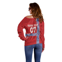 Norway Football WC2026 Custom Off Shoulder Sweater Norges Landslaget Vikings
