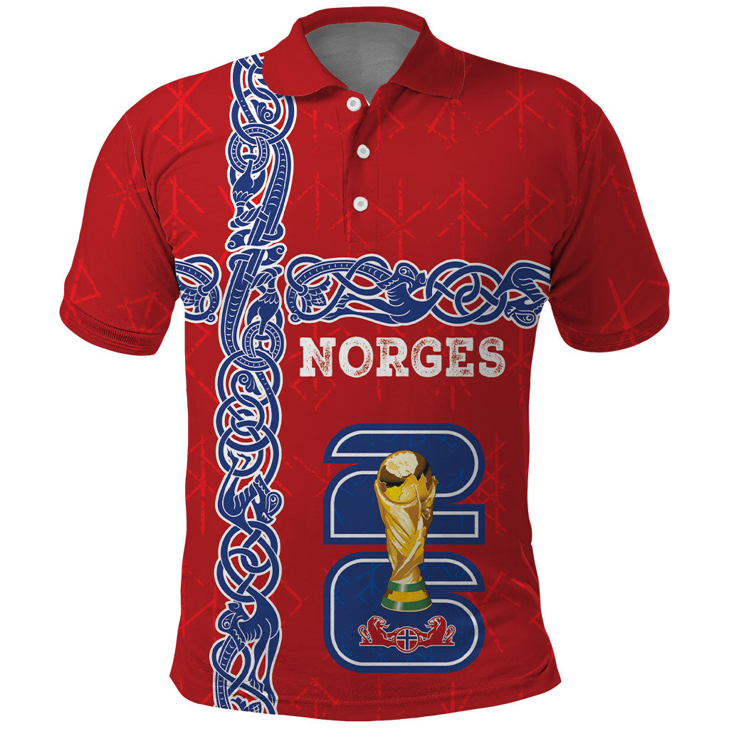 Norway Football WC2026 Custom Polo Shirt Norges Landslaget Vikings