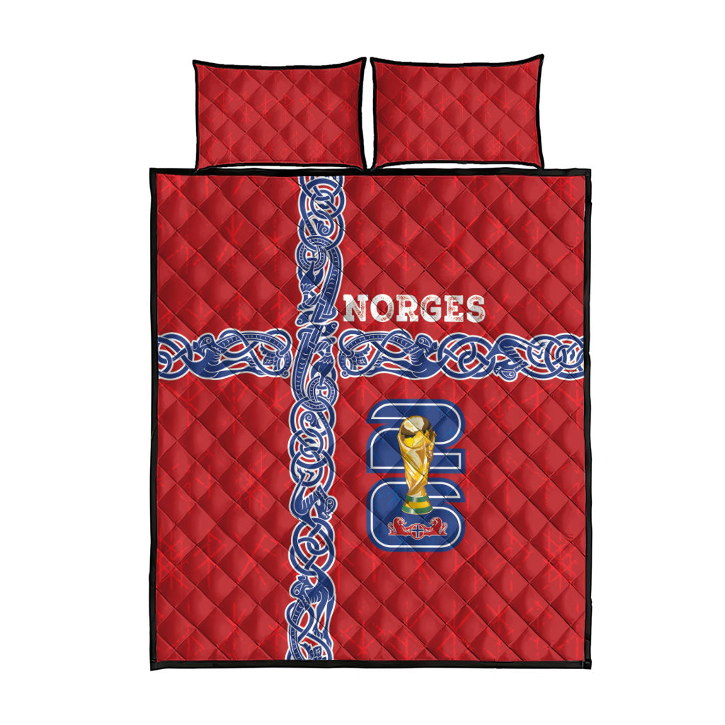 Norway Football WC2026 Quilt Bed Set Norges Landslaget Vikings