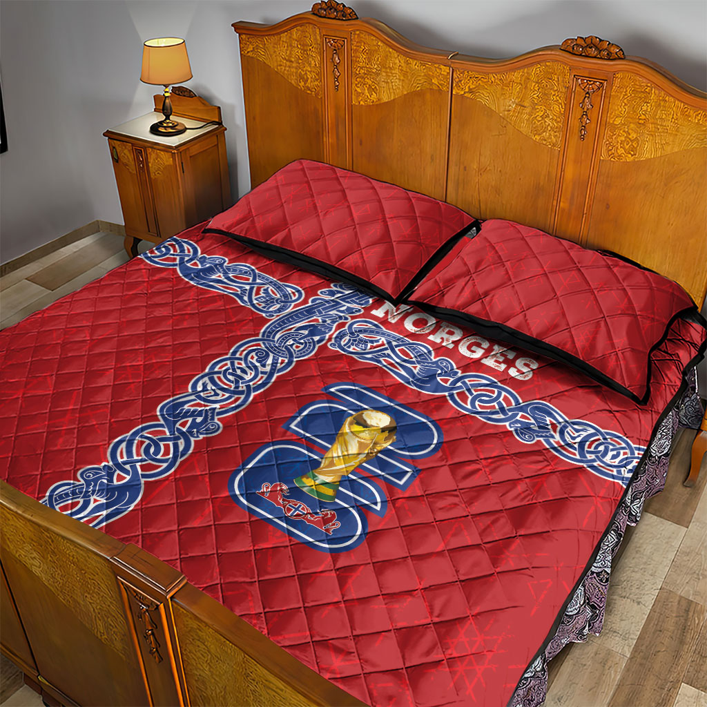 Norway Football WC2026 Quilt Bed Set Norges Landslaget Vikings
