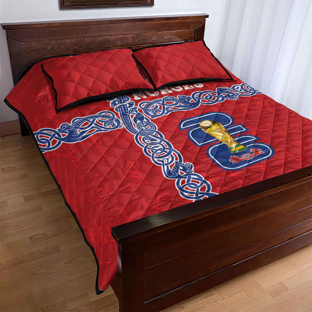 Norway Football WC2026 Quilt Bed Set Norges Landslaget Vikings