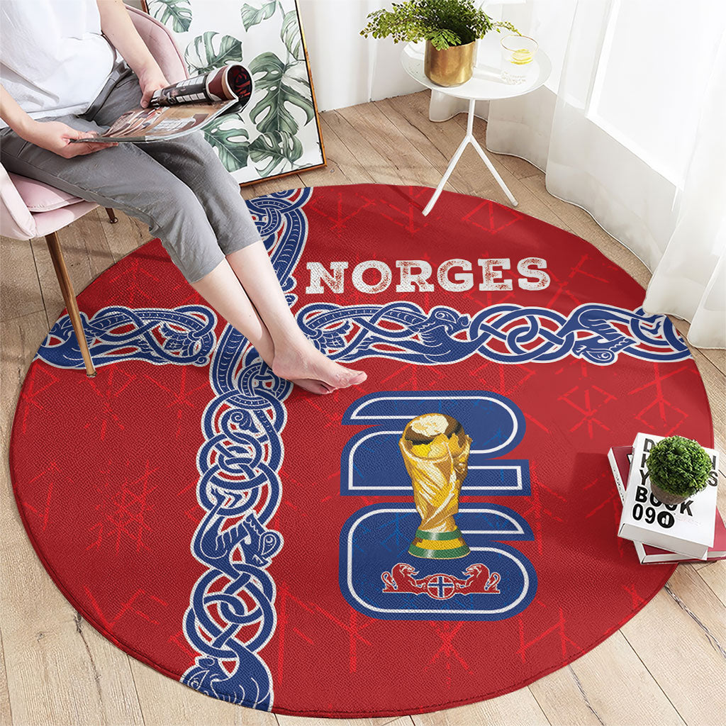 Norway Football WC2026 Round Carpet Norges Landslaget Vikings