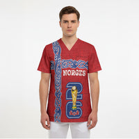 Norway Football WC2026 Custom Scrub Top Norges Landslaget Vikings