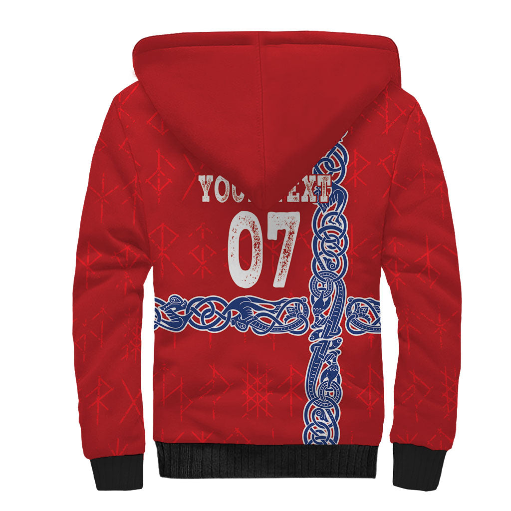 Norway Football WC2026 Custom Sherpa Hoodie Norges Landslaget Vikings